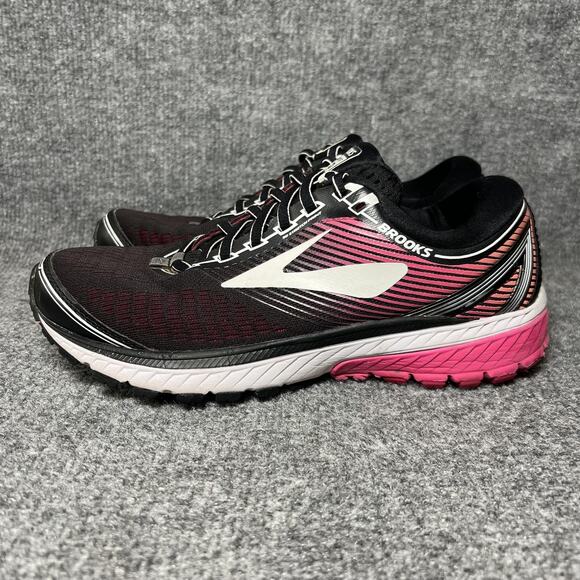Brooks Ghost 10 Running Shoes Womens Size 9 Wide D Black Pink Sneakers 120246 - Picture 3 of 9